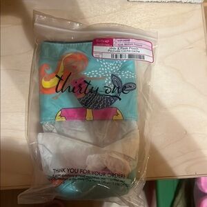 Thirty-One Teal Mermaid Hide & Peek Pouch